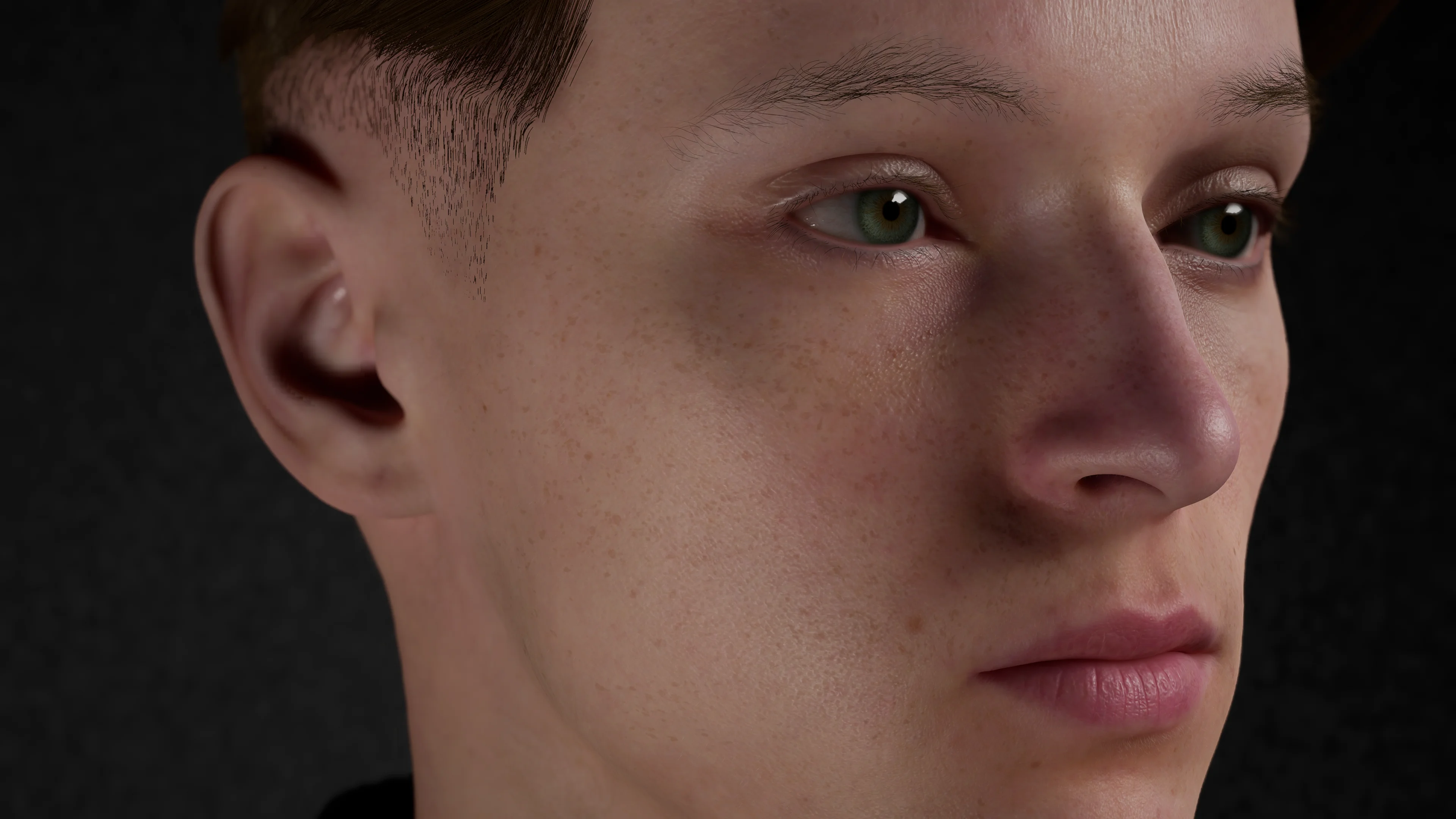 تصيير قريب للوجه.