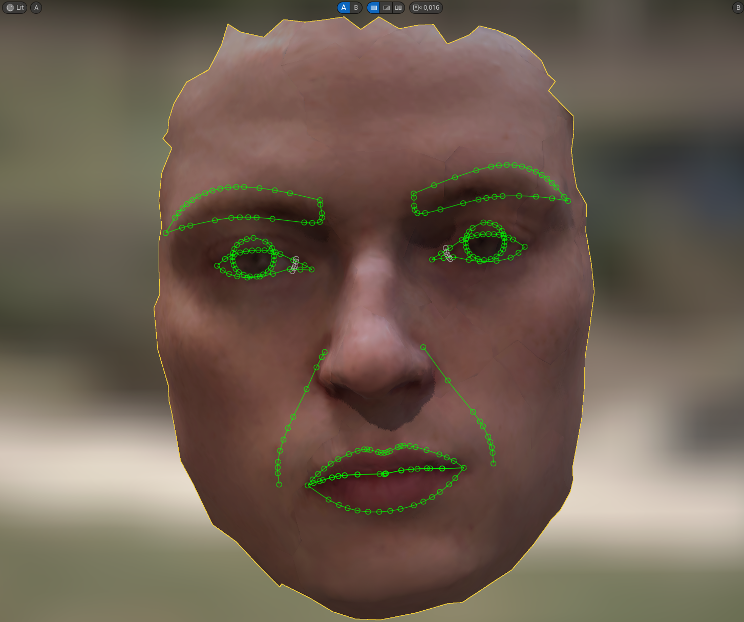 트래킹된 마커가 있는 Identity.